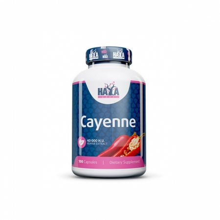 Haya Labs Cayenne (Kajeno pipirų ekstraktas) 100 kaps.